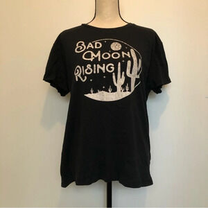 U2B bad moon rising black t-shirt EUC SZ L
